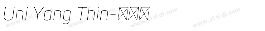 Uni Yang Thin字体转换